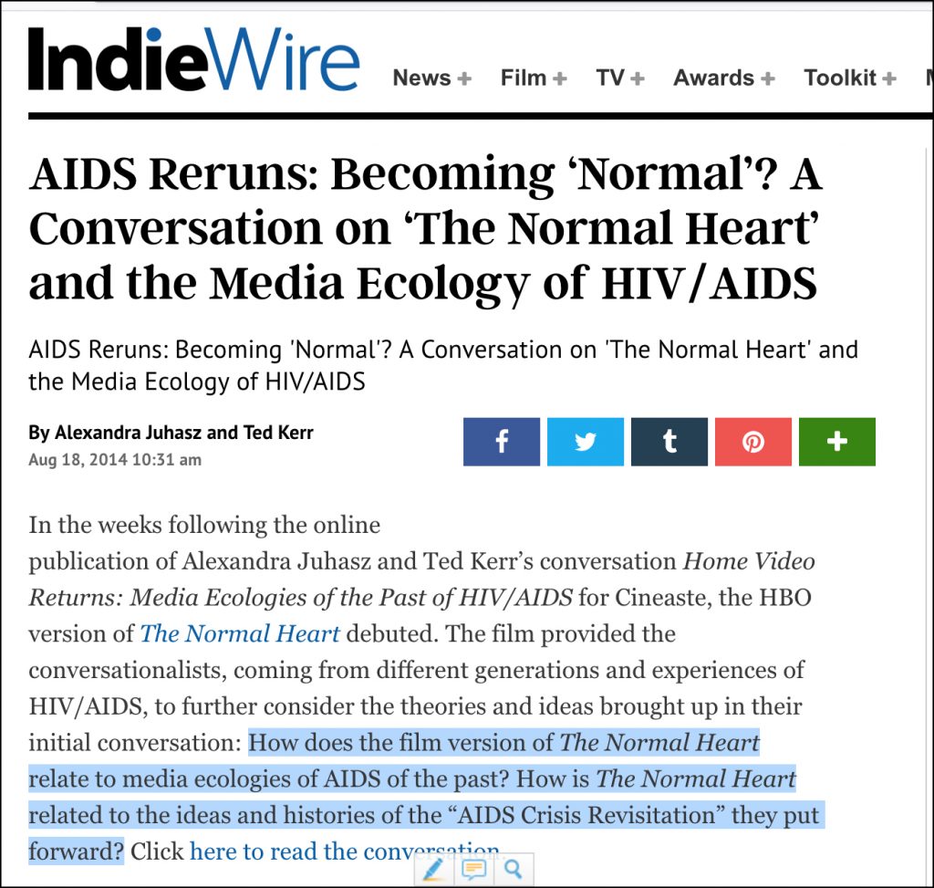AIDS Reruns: Becoming ‘Normal’? photo