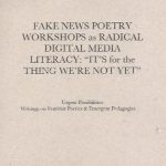 Fake News Poetry Workshops: 
