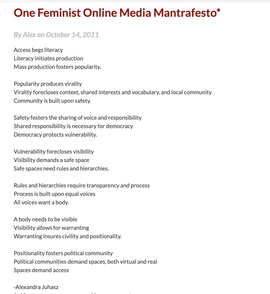 Feminist Online Spaces photo