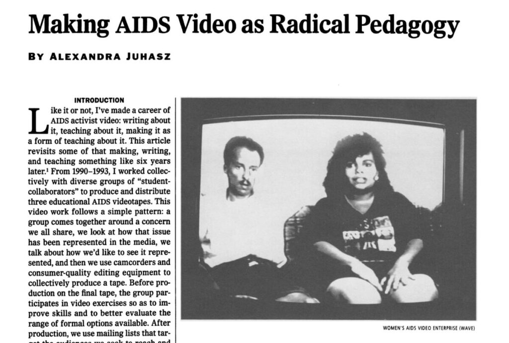 Making AIDS Video as Radical Pedagogy photo